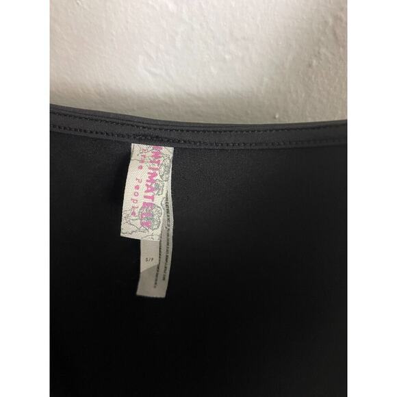 Free People Intimately S Slip Dress Black Stretch True Slinky Lace Hem NEW - Picture 7 of 9